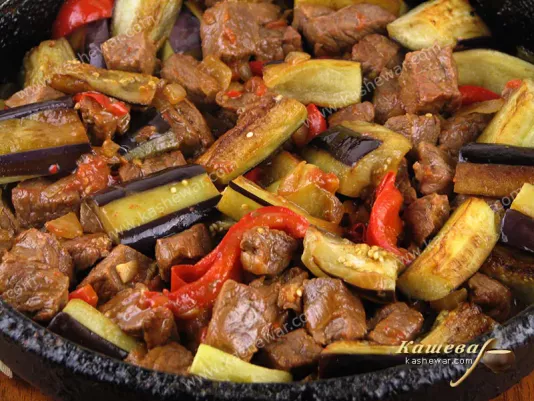 Eggplant kebab stew