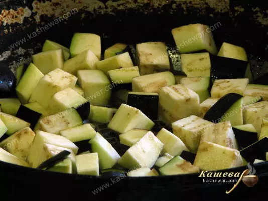 Roasting eggplant