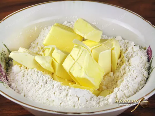 Mix butter with flour