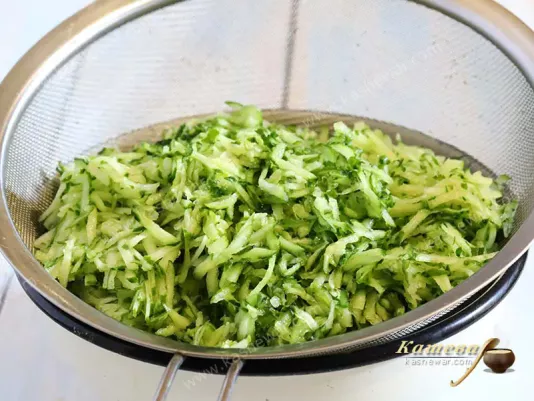 Grated cucumbers