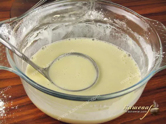 Mix everything with milk