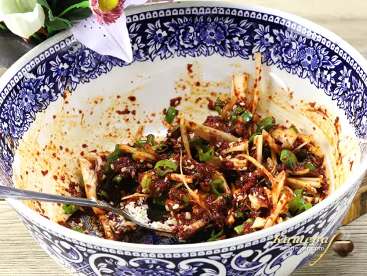 Greens with Kimchi Sauce