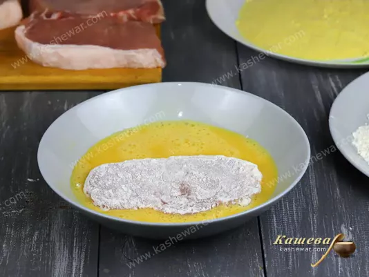 Pork in egg