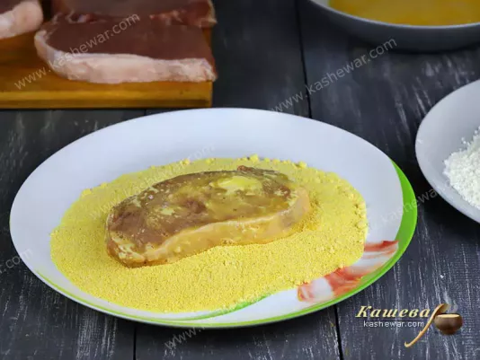 Pork in breadcrumbs