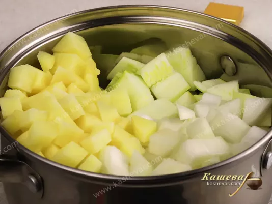 Diced vegetables