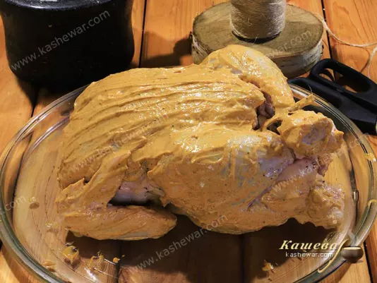 Chicken on a baking sheet