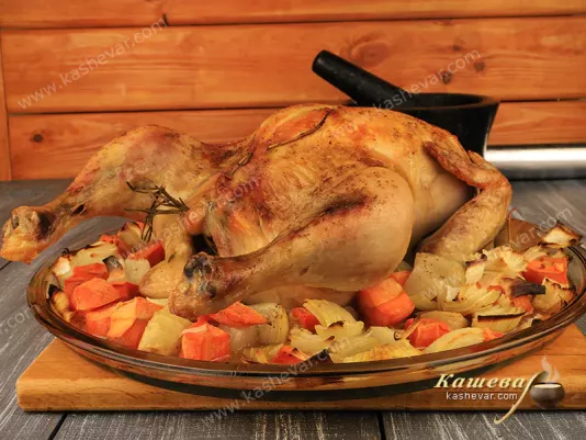 Baked chicken with vegetables