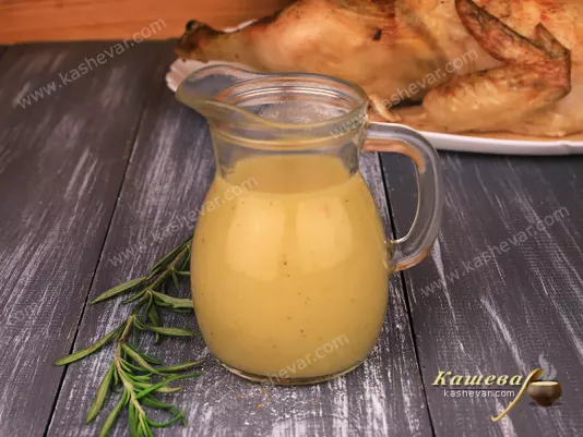 Sauce for chicken with tangerines