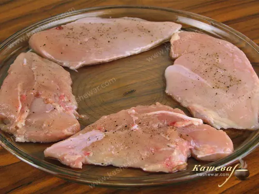 Lightly beated chicken fillet