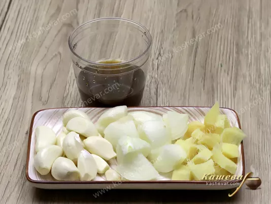 Garlic, onion, ginger and fish sauce