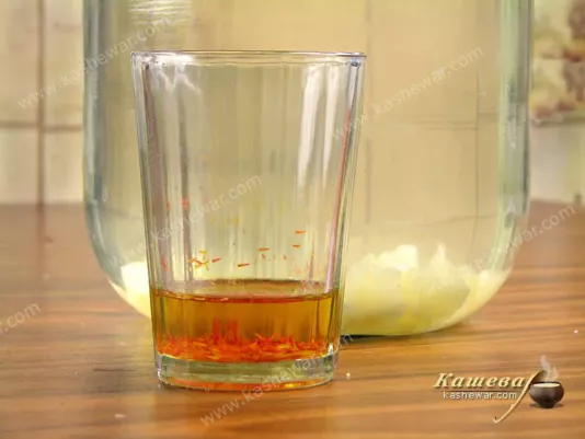 Saffron in water