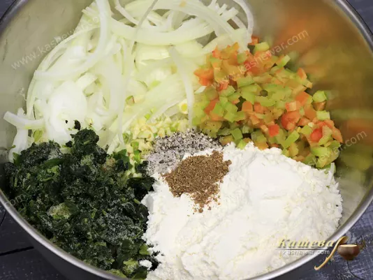 Ingredients for onion fritters