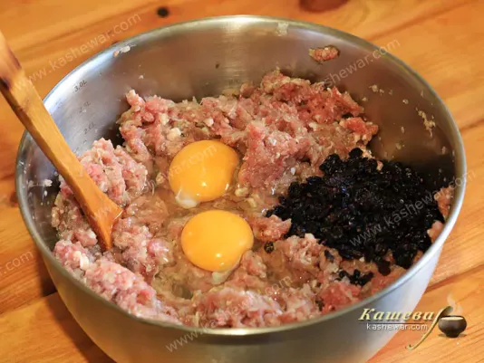 Minced meat for kebab