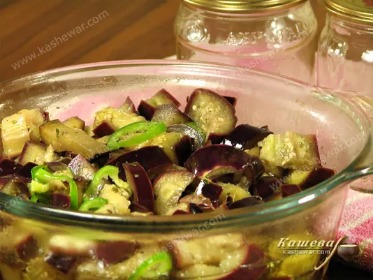 Pickled eggplant canning
