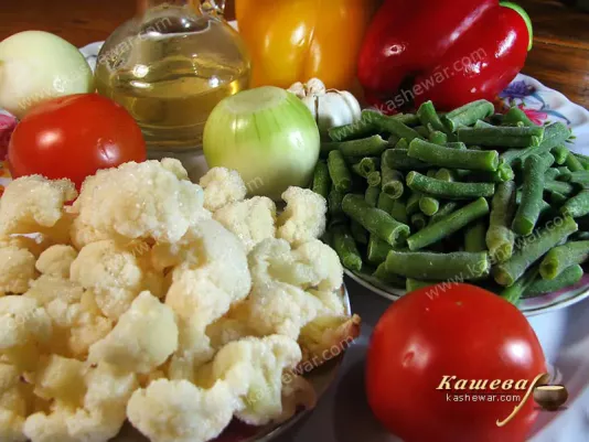Подготовка продуктов к супу Минестроне