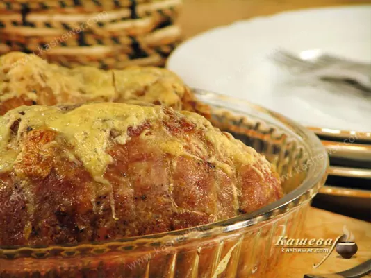 Pork, greens and cheese roll