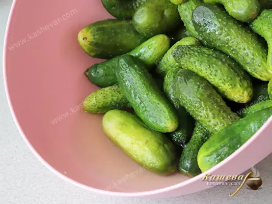 Liquid from cucumbers