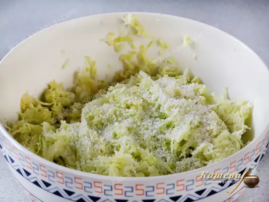 Grated zucchini