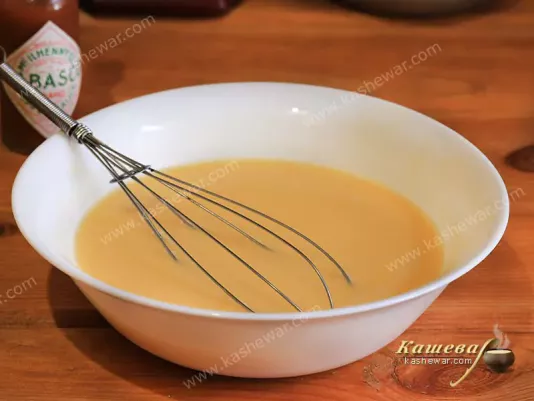 Omelet dough