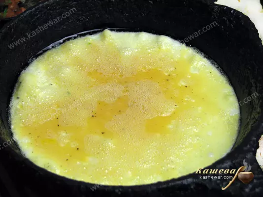 Omelet in a pan