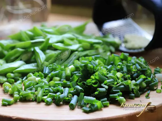 Green onions and beans