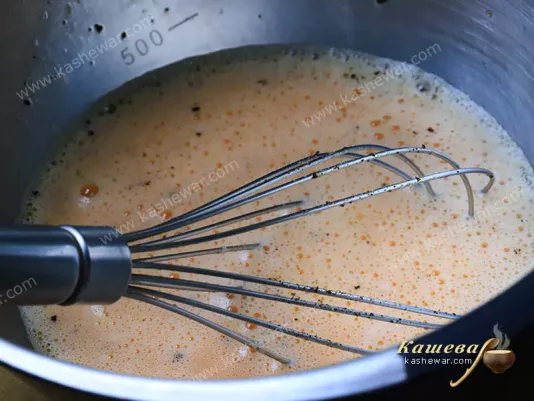 Beaten eggs