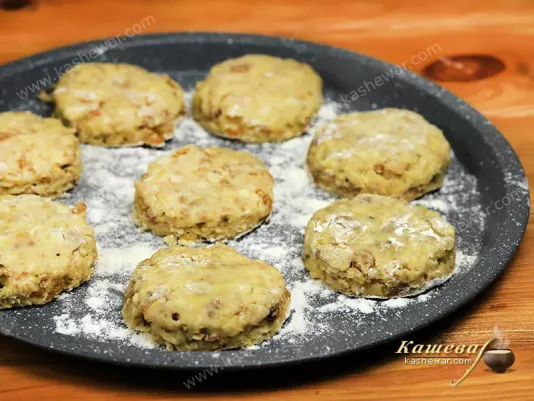 Scones on a baking sheet