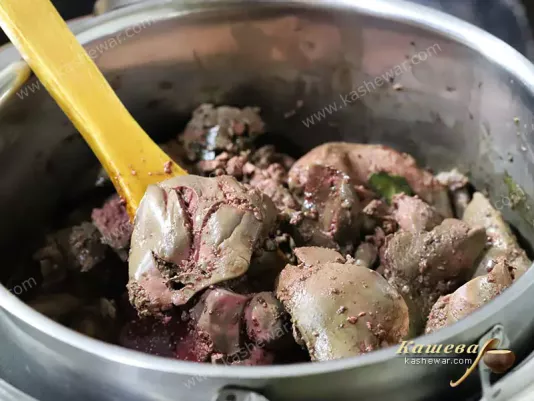 Вареная куриная печень
