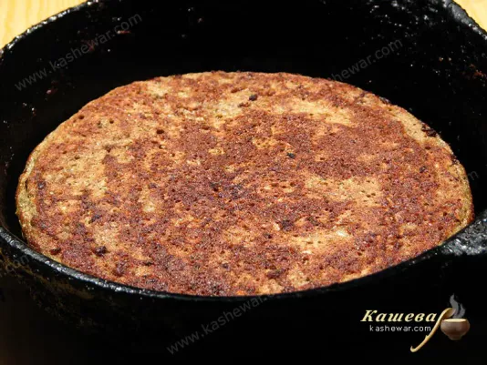 Frying cake layers for liver cake