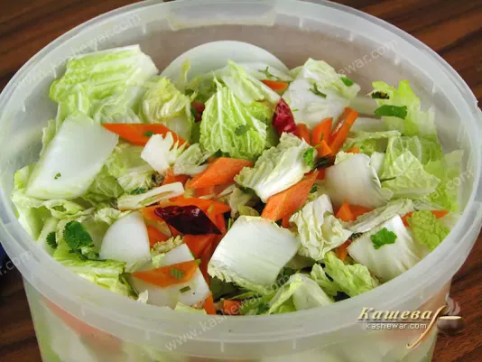 Storage of Chinese cabbage