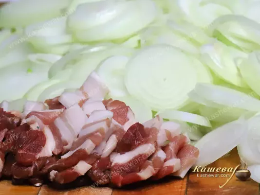 Onions and bacon