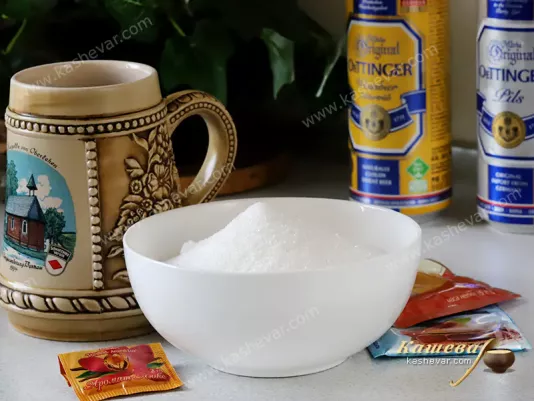 Ингредиенты для пивного желе