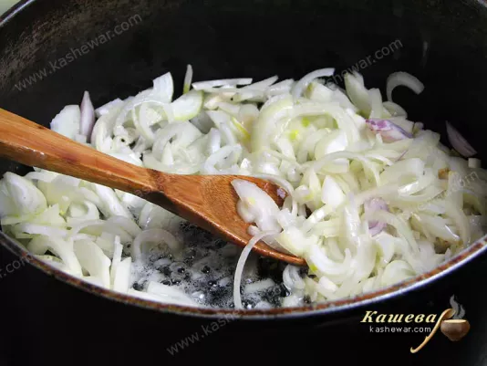 Peel and chop the onion
