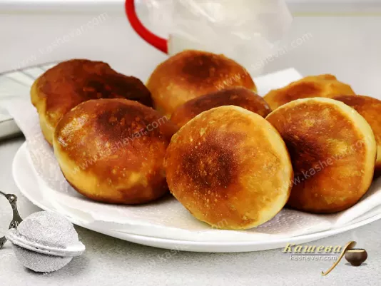 Donuts fried in vegetable oil