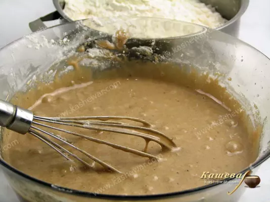 Adding dry ingredients