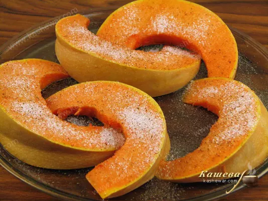 Pumpkin baked in the oven
