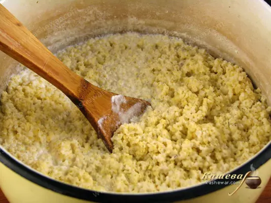 Millet boiled in milk