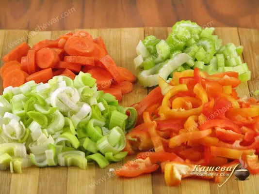 Chopped vegetables
