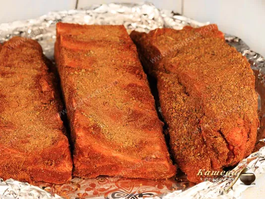 Rib marinating