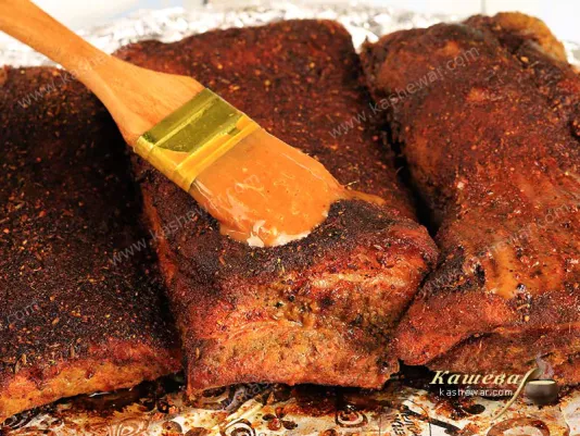 Sauce on the ribs