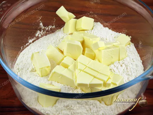 Diced chilled butter
