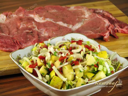 Wash and chop vegetables