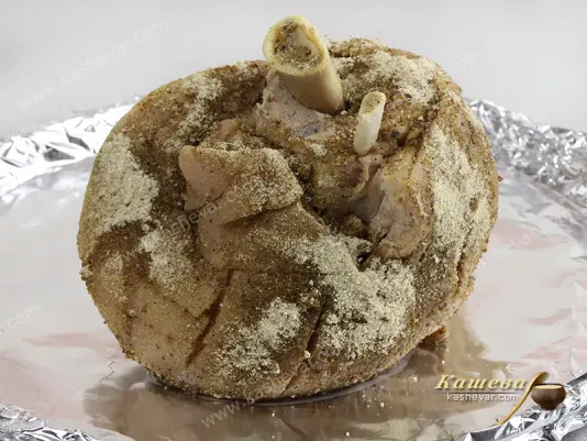 Knuckle before baking