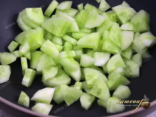 Sliced cucumbers