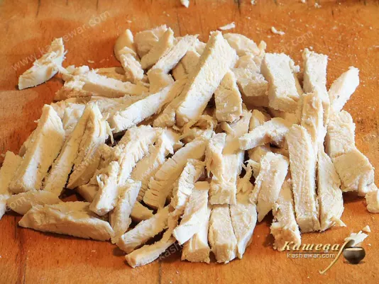 Chicken fillet cut into strips