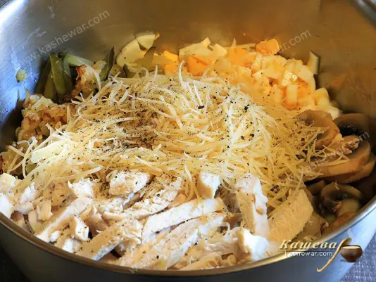Chicken and mushroom salad