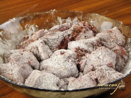 Breaded liver