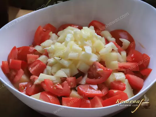 Tomatoes and bell peppers