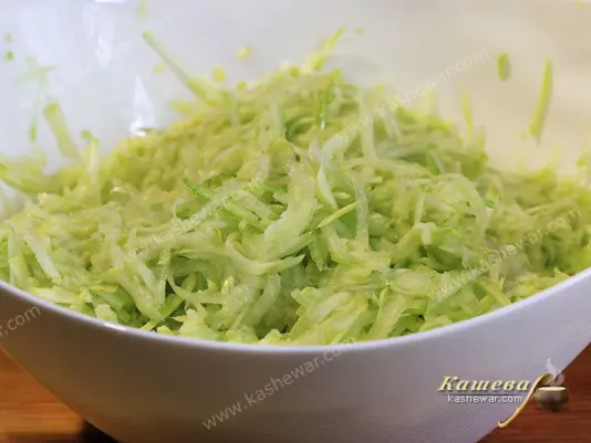 Grated zucchini