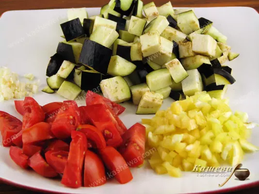 Chopped vegetables